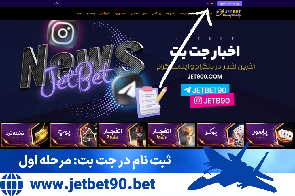 چگونه در سایت جت بت ثبت‌نام کنیم؟ راهنمای گام به گام